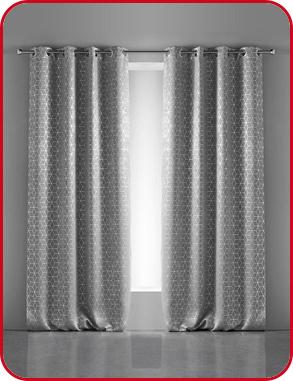 Lichtundurchlässiger Vorhang «Optik», grau, 1 stück