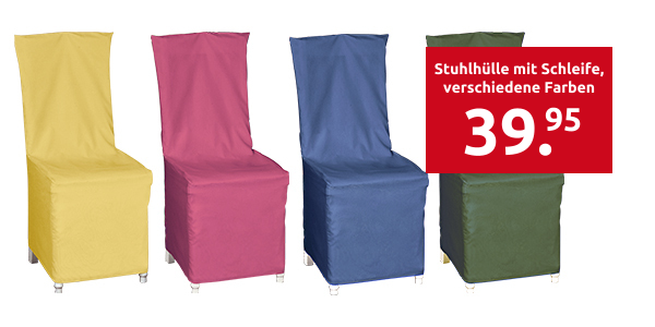 Stuhlhülle mit Schleife, puderrosa