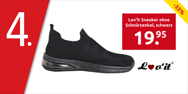 Lov'it Sneaker ohne Schnürsenkel, schwarz