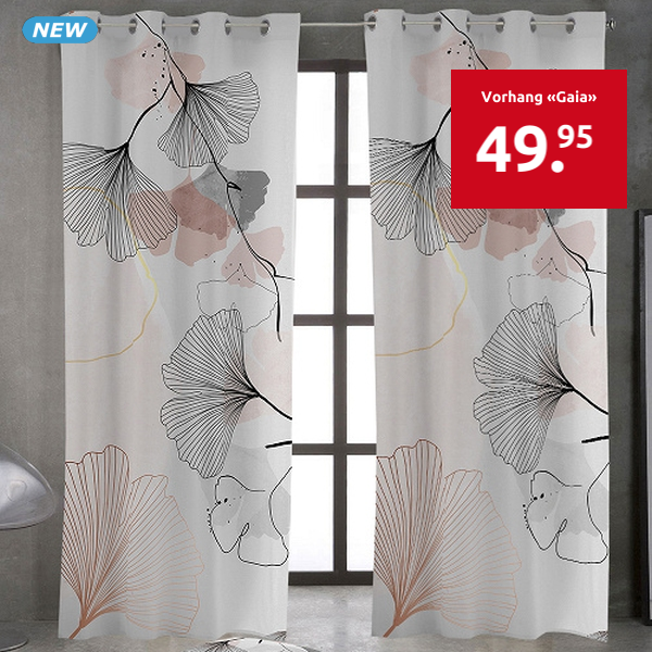 Vorhang «Gaia», H 240, B 135 cm