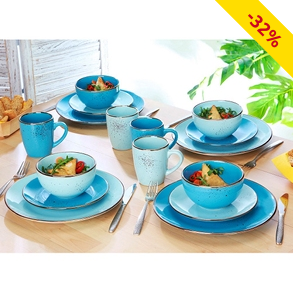 Kombiservice «Blue» für 4 Personen, 16-teilig