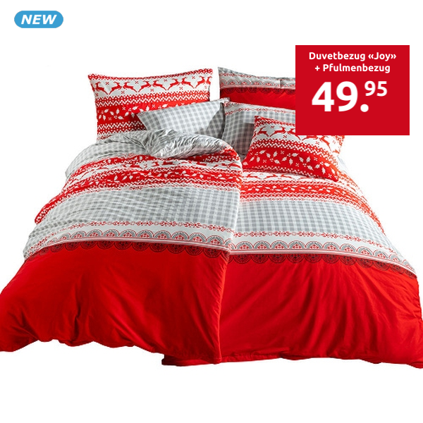 Duvetbezug «Joy» 160 x 210 cm + Pfulmenbezug 65 x 100 cm