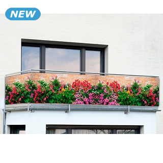 Balkonsichtschutz, bedruckt «Blumen»