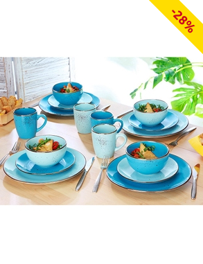 Kombiservice «Blue» für 4 Personen, 16-teilig