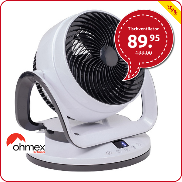 Ohmex Tischventilator mit automatischer Oszillation