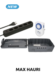 Max Hauri Elektrisches Anschluss-Set für den Aussenbereich «Outdoorbox IP54», 3-teilig