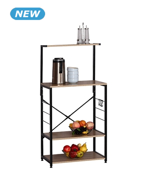 Küchenmöbel, B 60 x H 123 x T 40 cm, Dekor eiche/schwarz