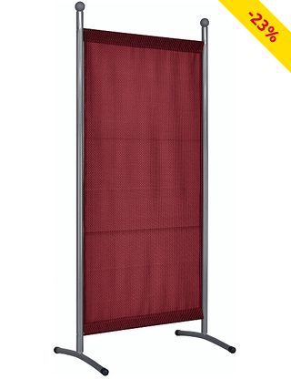 Paravent, Masse total 178 x 82 cm, bordeaux