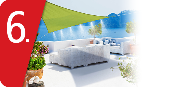 Zerstäuber Dreieck Sonnensegel, grün