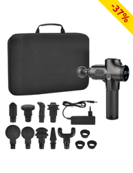 Muskel-Massage Gun, 30 Geschwindigkeiten, 9 Massageköpfe