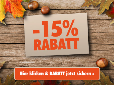 15% Rabatt!