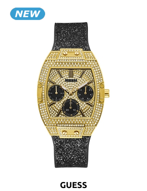 GUESS Damenuhr «Lola», goldfarben/schwarz