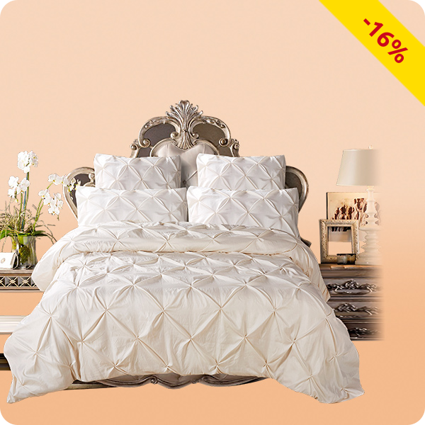 Duvetanzug «Sara» 160 x 210 cm, elfenbein