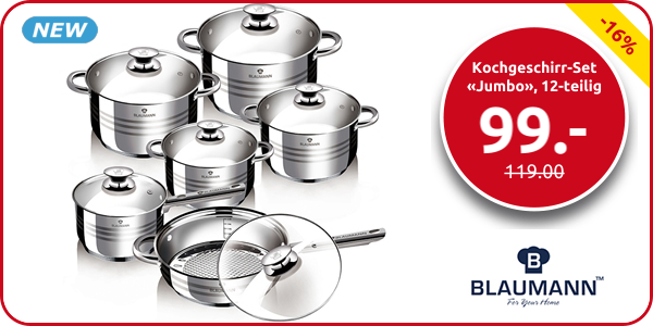 Blaumann Kochgeschirr-Set «Jumbo», 12-teilig