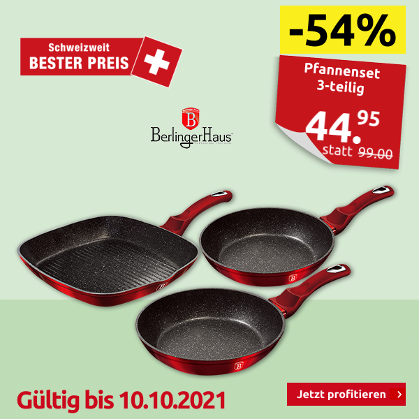 Berlinger Haus Pfannenset «1289NF Burgundy», 3-teilig, rot
