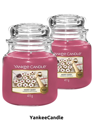 Duft-Kerzen «Merry Berry», fruchtige, süsse und vanillige Noten, 2 Stück