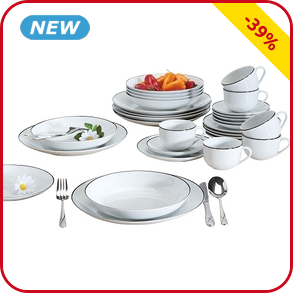 Tafelservice «Black Line», 30-teilig, 6 Personen