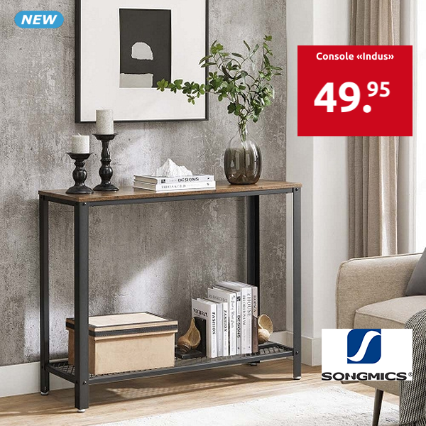 SONGMICS Console «Indus», Lo101,5xLa35xH80 cm