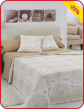 Bettüberwurf «Ethno», in zarten Tönen