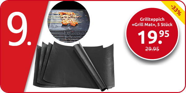 Grillteppich «Grill Mat», 5 Stück