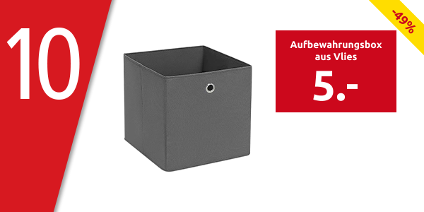 Aufbewahrungsbox aus Vlies, grau