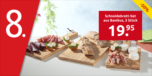 Schneidebrett-Set aus Bambus, 3 Stück