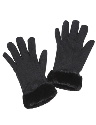 Handschuhe, touchscreenfähig, gefüttert, schwarz