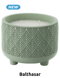 Balthasar Topfkerze, Ø5 cm, wassergrün