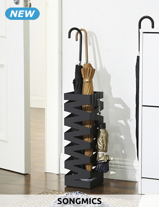 SONGMICS Schirmständer, 15,5 x 15,5 x H 49 cm, schwarz