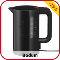 Wasserkocher von Bodum, schwarz