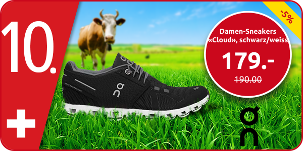 On Damen-Sneakers «Cloud», schwarz/weiss