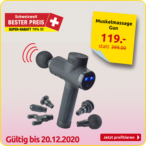 Muskelmassage Gun, 6 Geschwindigkeiten, 6 Massageköpfe