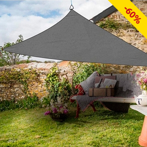 Dreieck-Sonnensegel 3,6 m, grau