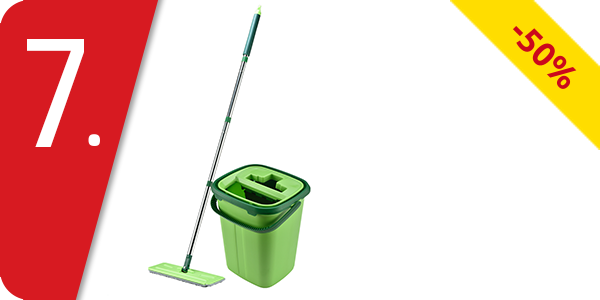 Flat Mopp, 2-Kammer-Eimer Flat Mopp, 2-Kammer-Eimer