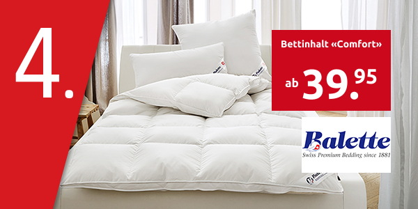 Bettinhalt «Comfort» mit echten Federn, Marke Balette