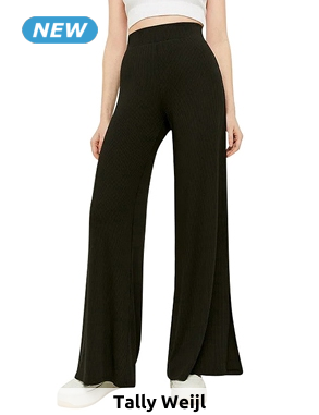 Tally Weijl Hose mit weitem Bein, schwarz