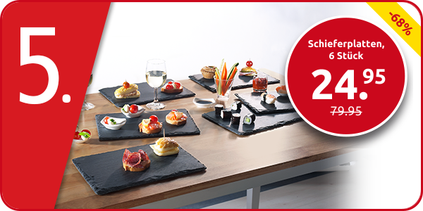 Schieferplatten, 6 Stück