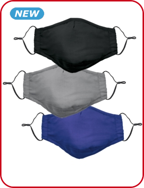Set, 3 waschbare Masken für IHN, blau, grau, schwarz