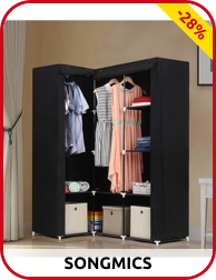 Eck-Kleiderschrank mit Vlies