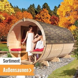 Sortiment Außensaunen