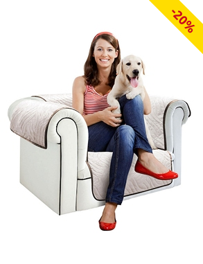 Sessel-Überzug «Starlyf» braun/beige, B 170 cm