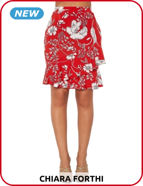 Jupe von Chiara Forthi, rot/weiss