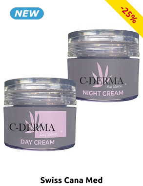 Swiss Canna Med 2er-Creme-Set mit CBD «C-Derma», Tages- und Nachtcreme, 50 ml