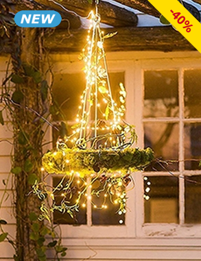 Solar-LED Lichterkette, 32 m, warmweiss