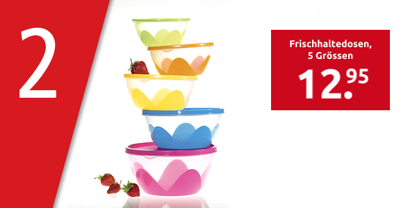 Frischhaltedosen, 5 Grössen