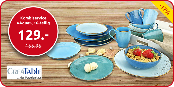 Kombiservice «Aqua», 16-teilig