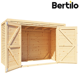 BERTILO Tuinkast/ fietsgarage Fineline onbehandeld vurenhout 207x103x143 cm | HORNBACH