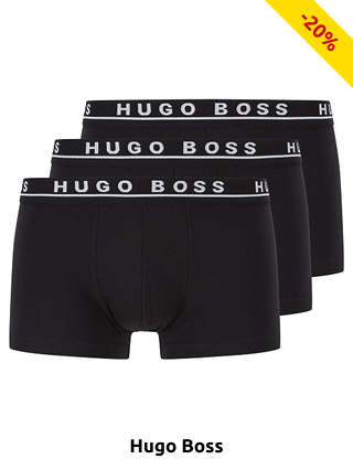 HUGO BOSS Boxer, 3er-Pack, in Schwarz
