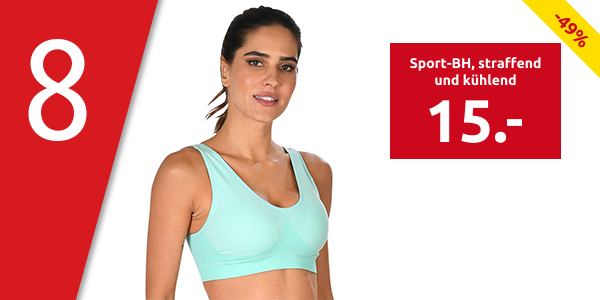 Sport-BH «Cool Jade», straffend und kühlend, grün