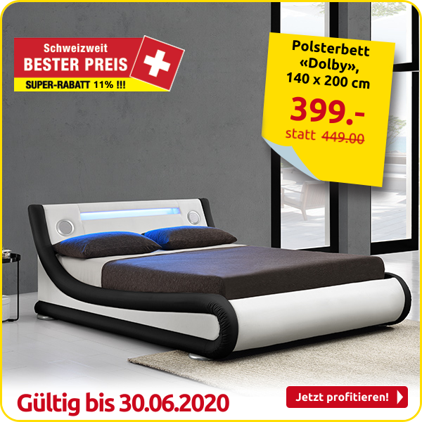 Polsterbett «Dolby», 140 x 200 cm